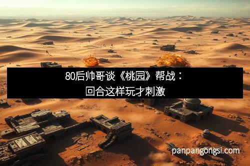 80后帅哥谈《桃园》帮战：回合这样玩才刺激